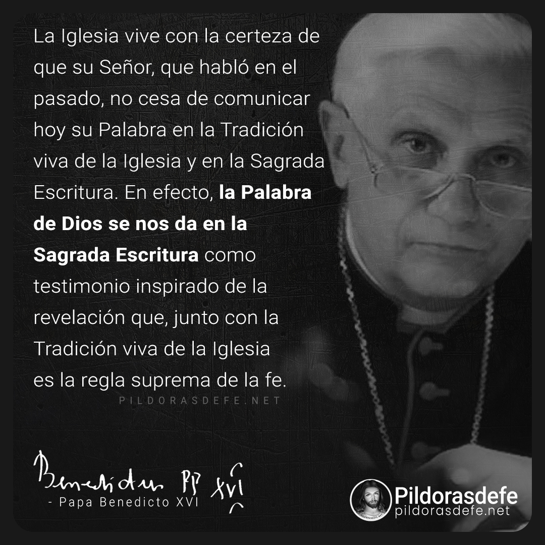 Mensaje del Papa Benedicto XVI sobre las Sagradas Escrituras